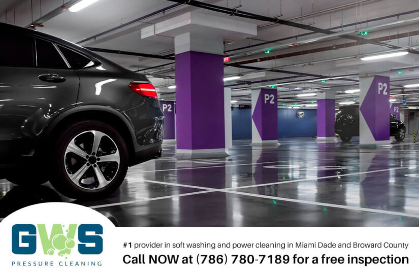 parking garage cleaning equipment in south florida, pressure cleaning miami, pressure washing services