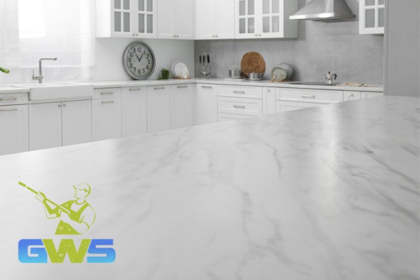 Carrara marble kitchen counter maintenance 