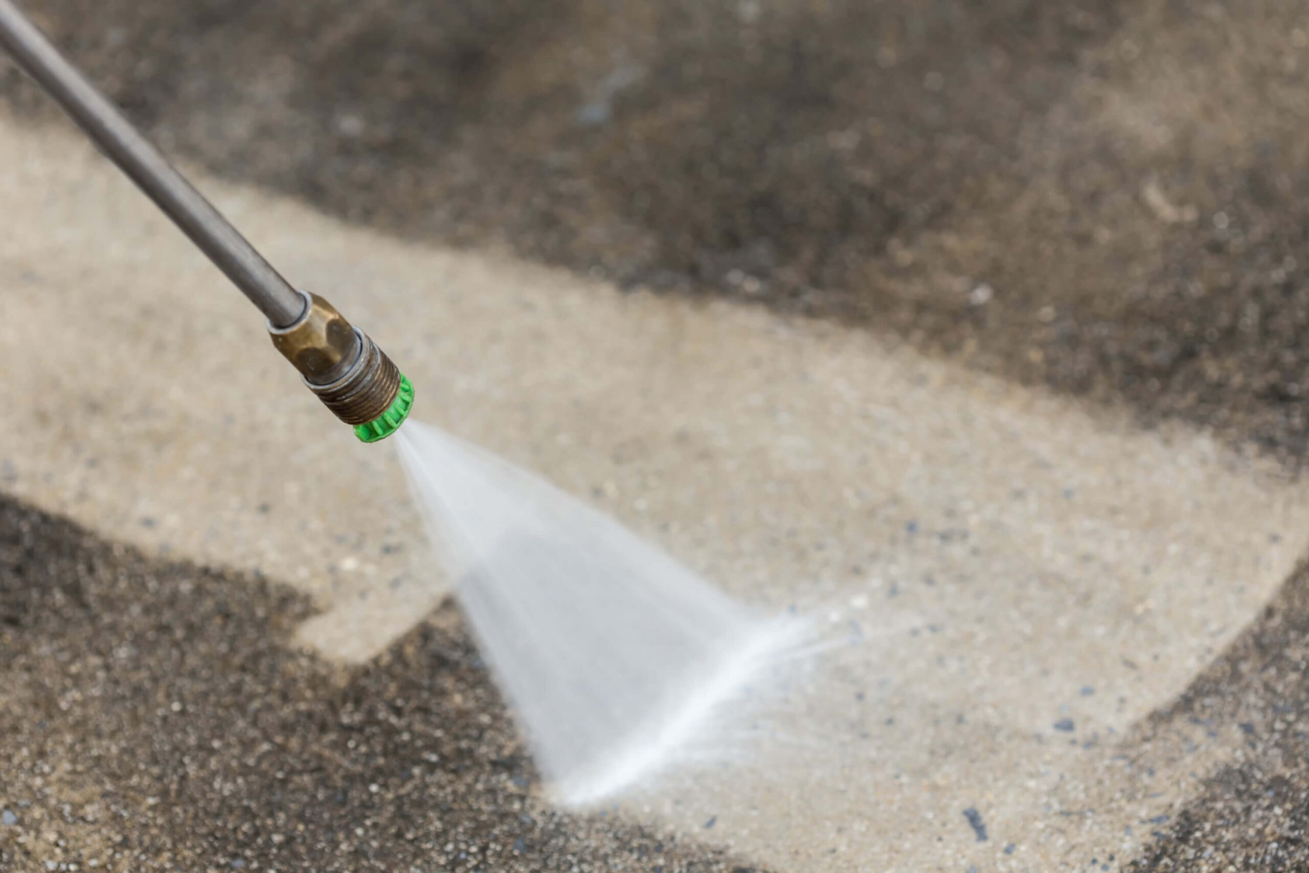 Closing Cleaning on the exterior floor with high pressure water jet